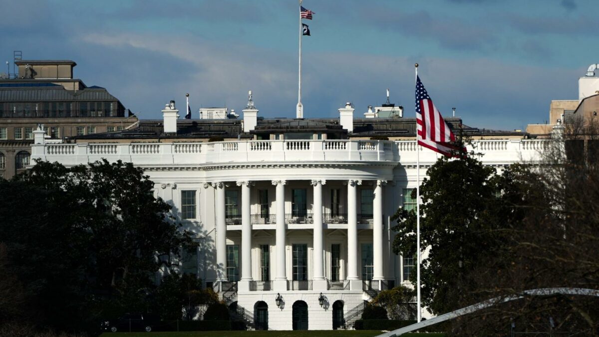 The White House is seen from the National Mall on Friday, Nov. 28, 2025.