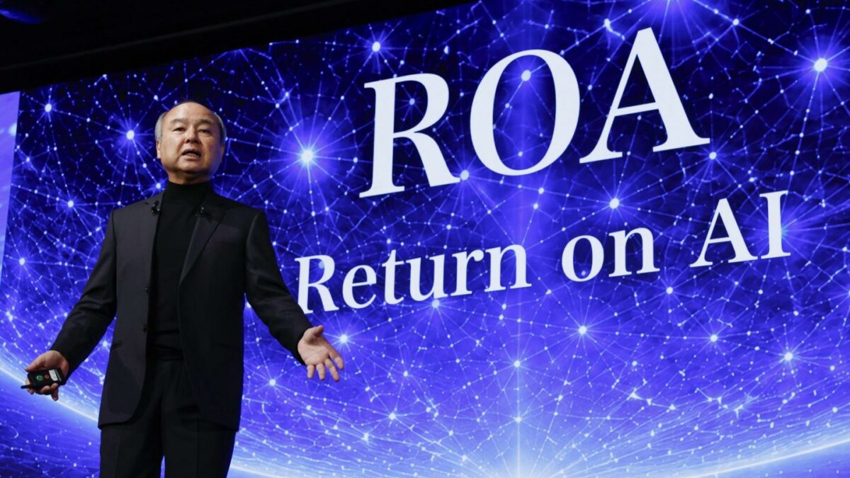 Masayoshi Son, chairman and CEO of SoftBank Group, speaks during a business event in Tokyo, Tuesday, July 14, 2026.