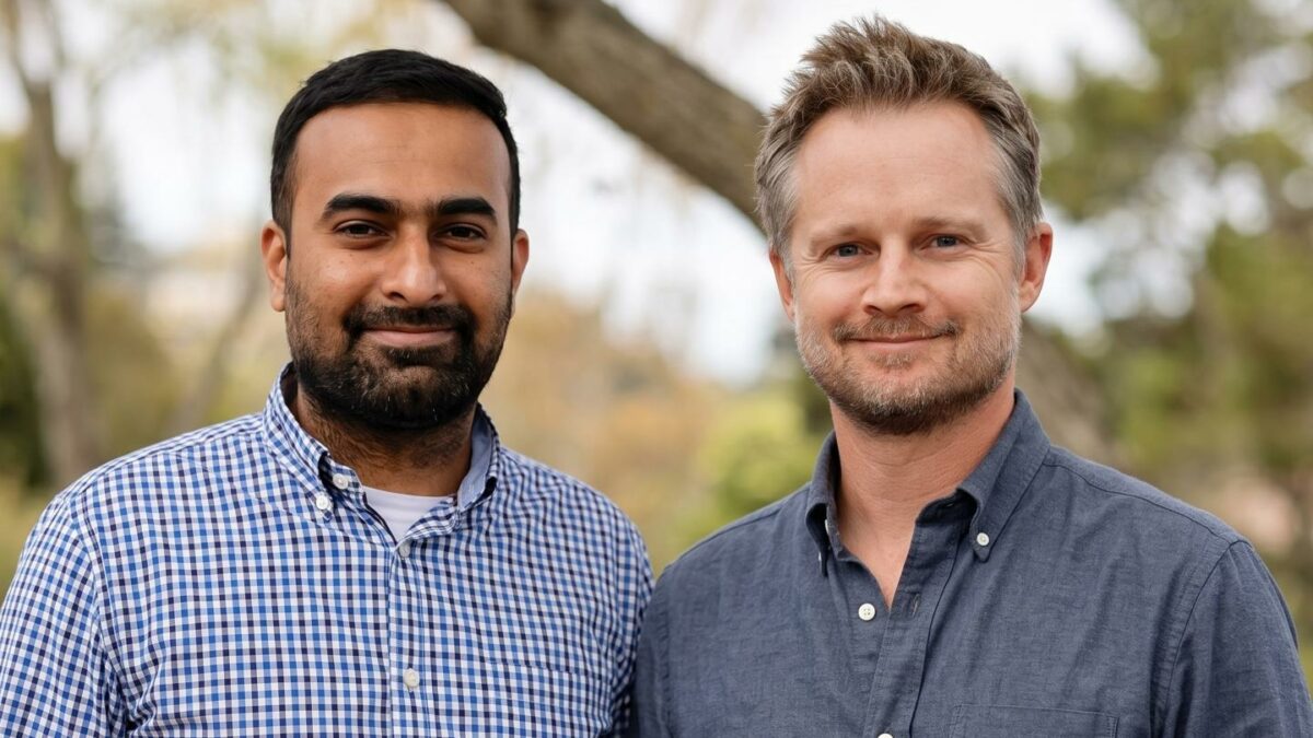 Ali Hussain (left) and Mike MacLennan (right) smile