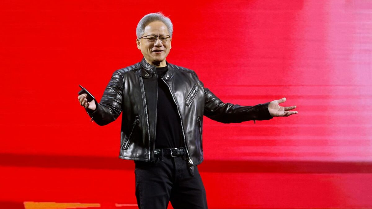Nvidia CEO Jensen Huang during the Nvidia GTC keynote address at the SAP Center