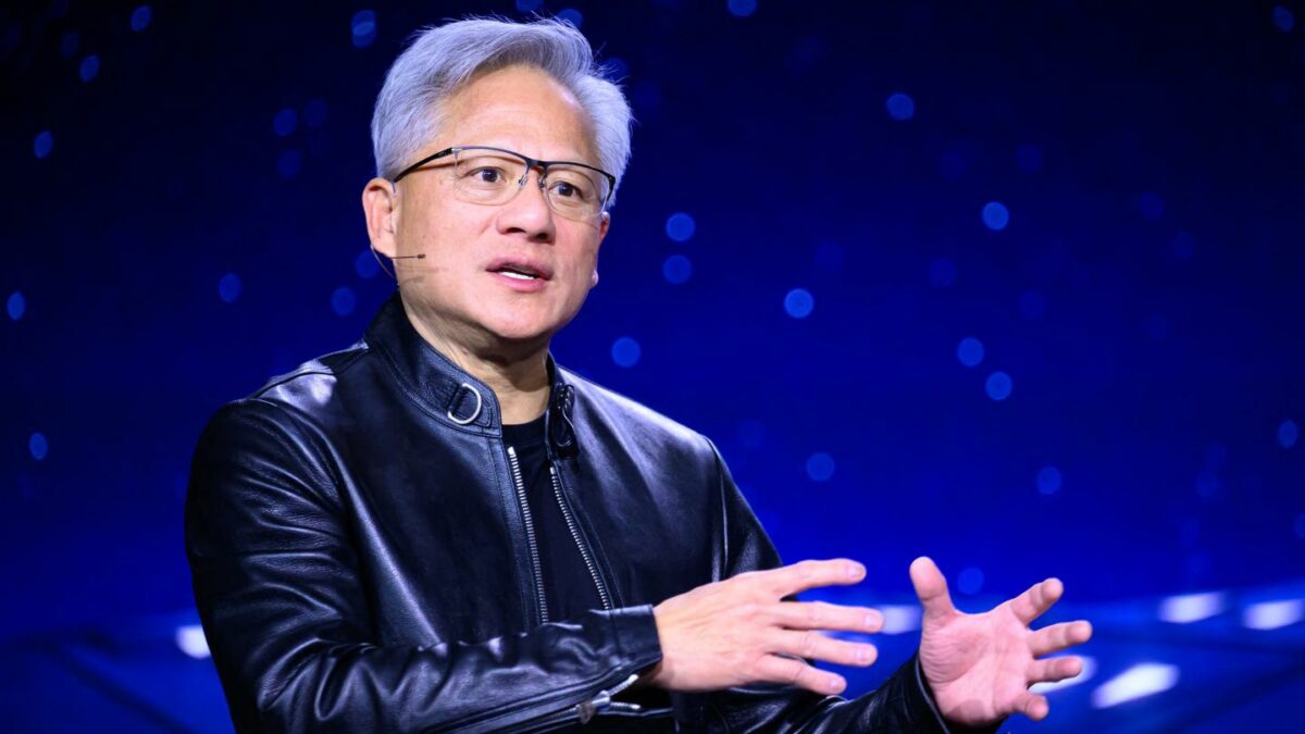Man in leather jacket