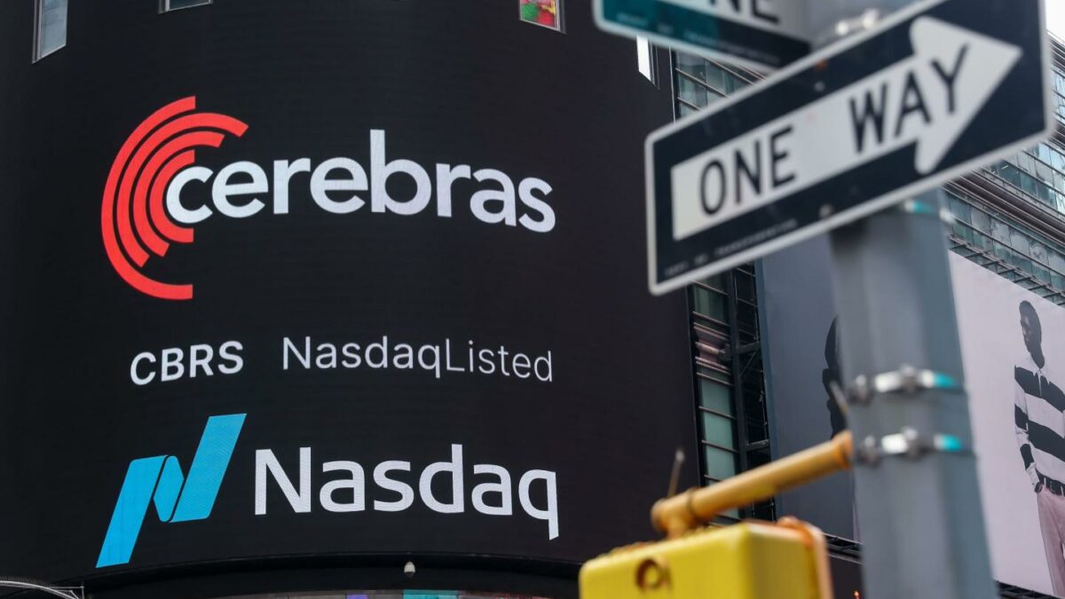 Cerebras Systems ad on a billboard.
