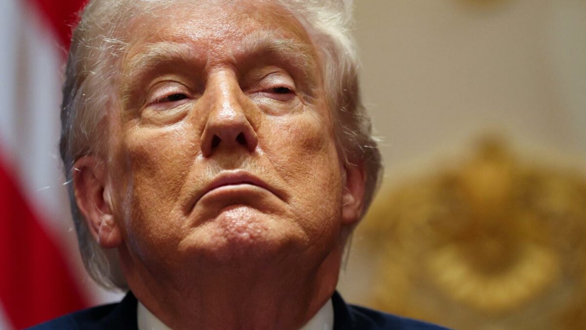 President Donald Trump looks on during a Cabinet meeting in the Cabinet Room of the White House on May 27, 2026.