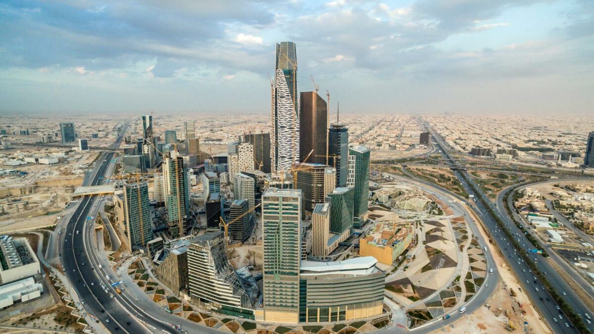 Skyscrapers stand in the King Abdullah financial district in Riyadh, Saudi Arabia.