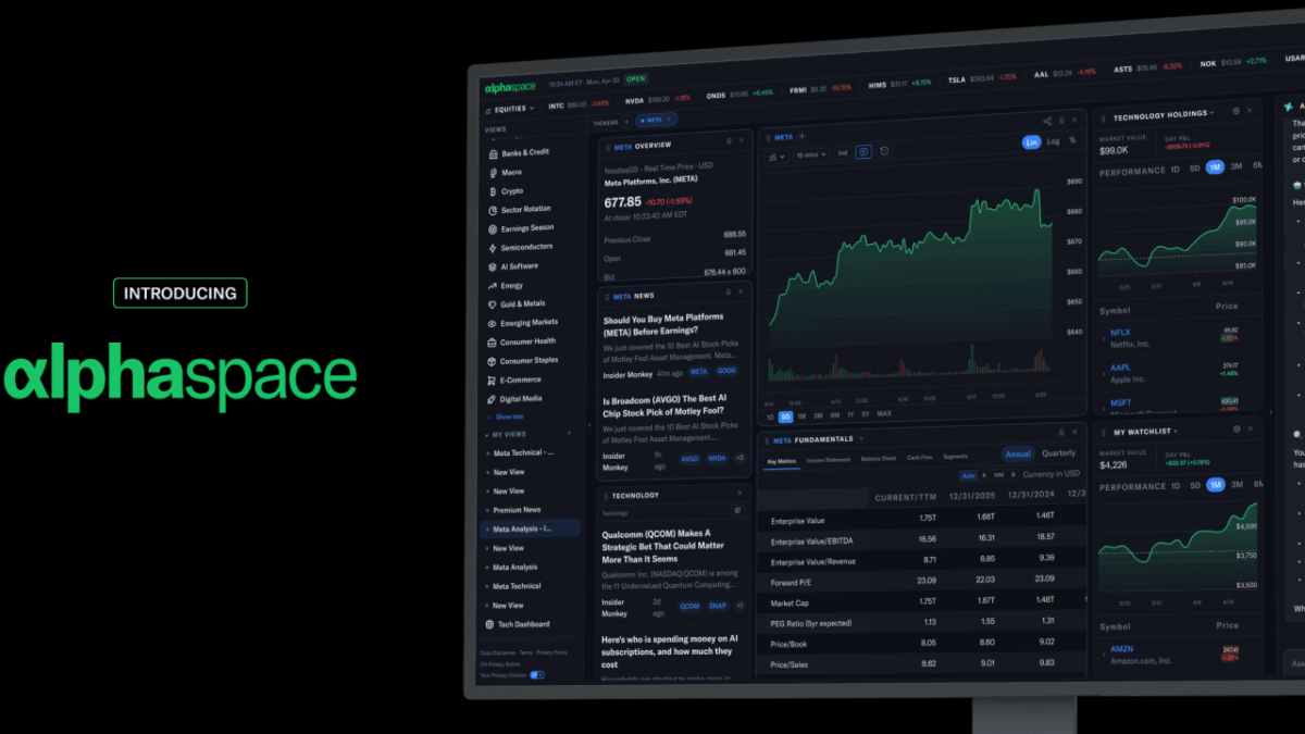Yahoo Finance's AlphaSpace is live as of May 19.