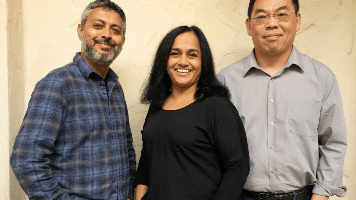 Oro cofounders from left: Sudhir Bhojwani, Lalitha Rajagopalan, and Yuan Tung.