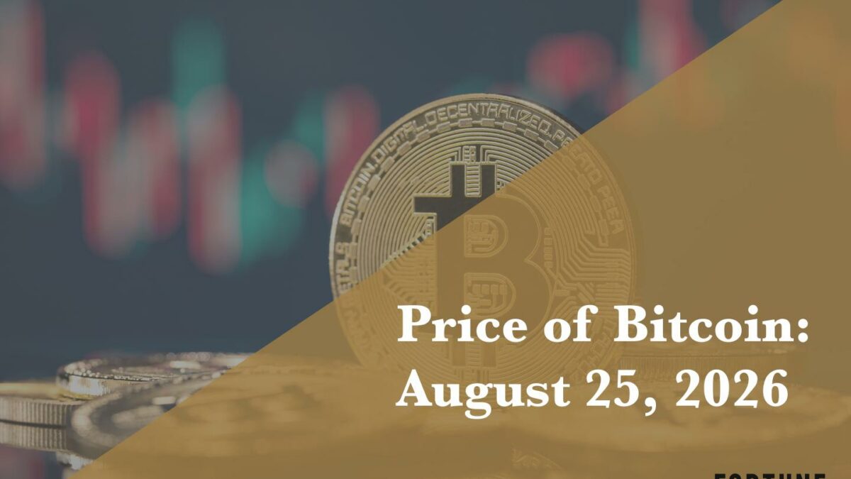 Current price of Bitcoin for Aug. 25, 2026