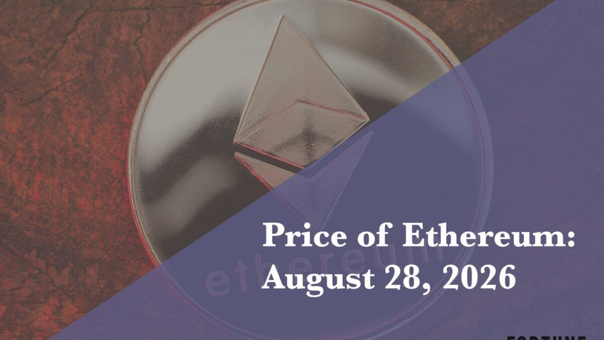 Current price of Ethereum for Aug. 28, 2026