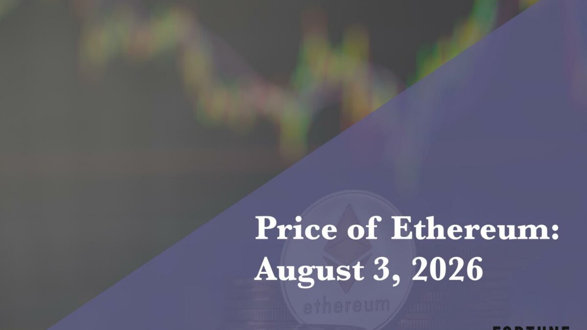 Current price of Ethereum for August 3, 2026