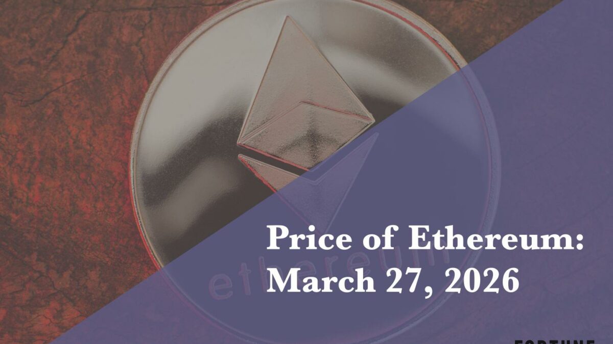 Current price of Ethereum for March 27, 2026