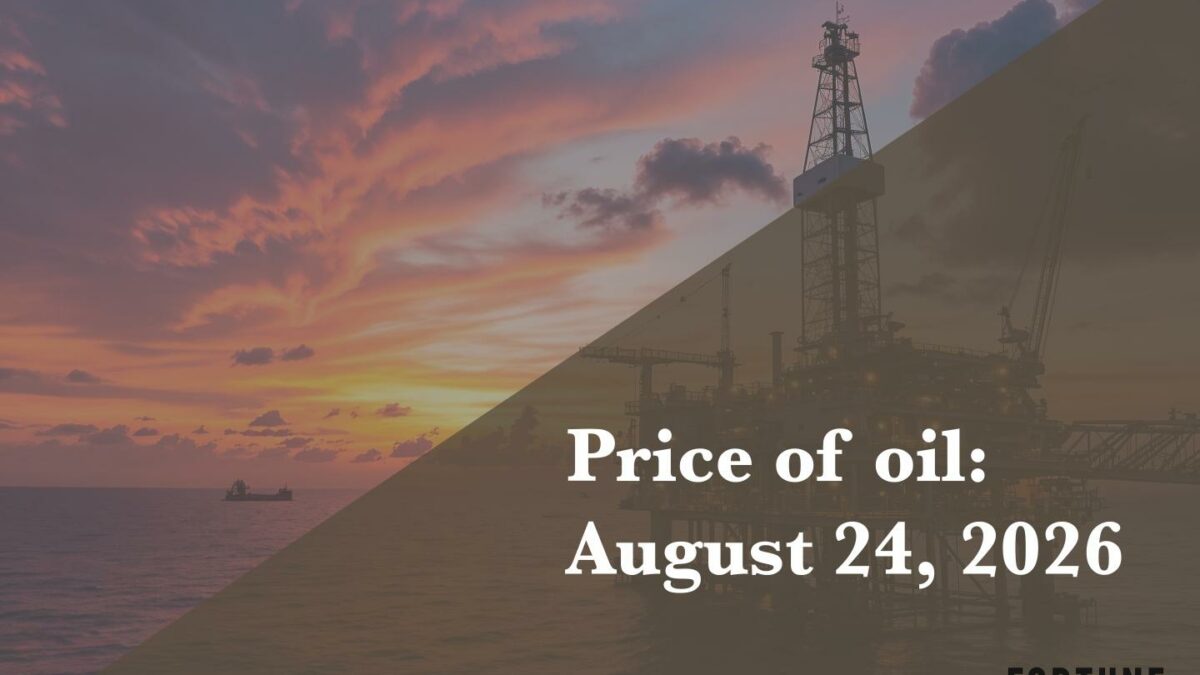 Current price of oil as of Aug. 24, 2026