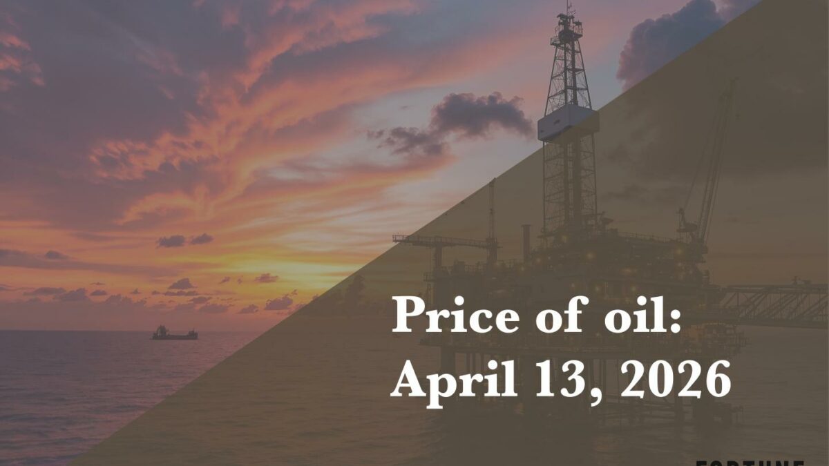 Current price of oil as of April 13, 2026